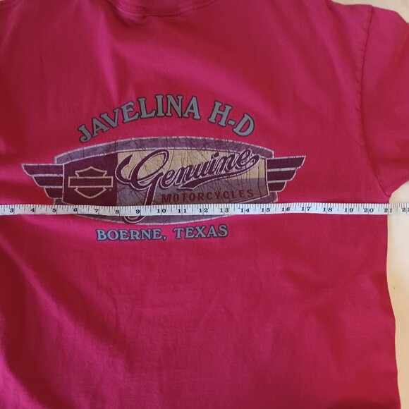 Harley-Davidson Javelina H-D Boerne Texas Red Graphic T-Shirt Men’s Large - Picture 6 of 14